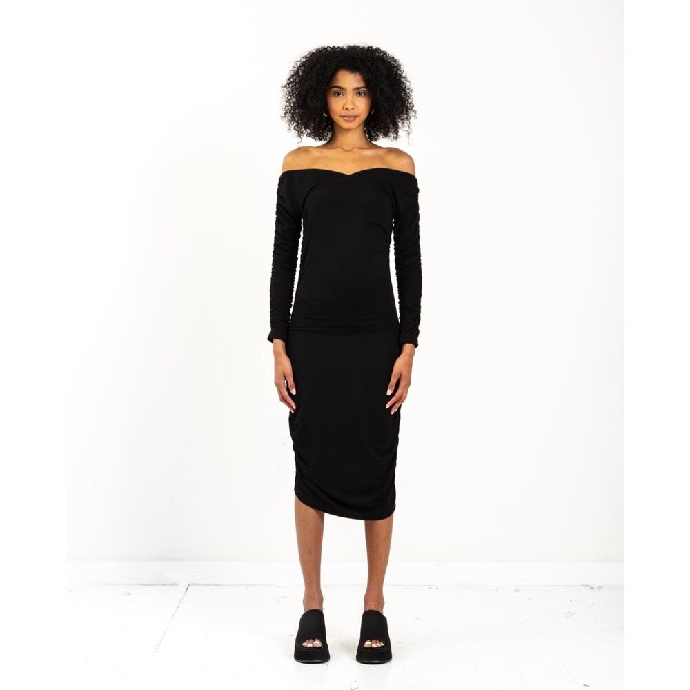 BAUM UND PFERDGARTEN | NWT Ruched Jelisa Dress | M - Picture 2 of 4